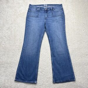 Levis 545 Low Boot‎ Cut Jeans Womens 16 Blue Mid Rise Stretch Denim Medium Wash